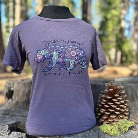 Women's Flower Bear Tee- Donner Memorial State Park