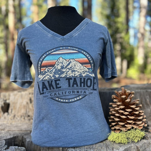 Women's Mountain Serape Tee- Lake Tahoe