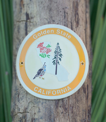 Golden State California - Hiking Staff Medallion