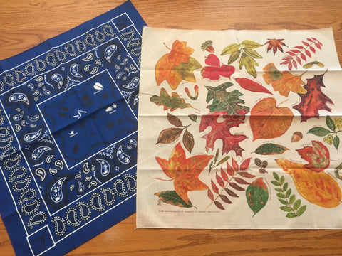 Bandanna's - Set of 2 - Leaves & Animal Prints