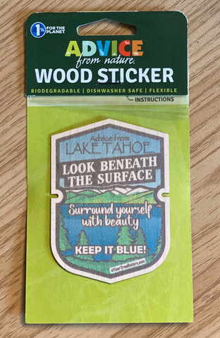 Lake Tahoe Wood Sticker