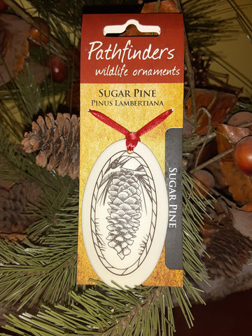 Sugar Pine Porcelain Ornament